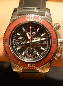 UK Breitling Superocean Chronograph Fake Watches With Red Bezels