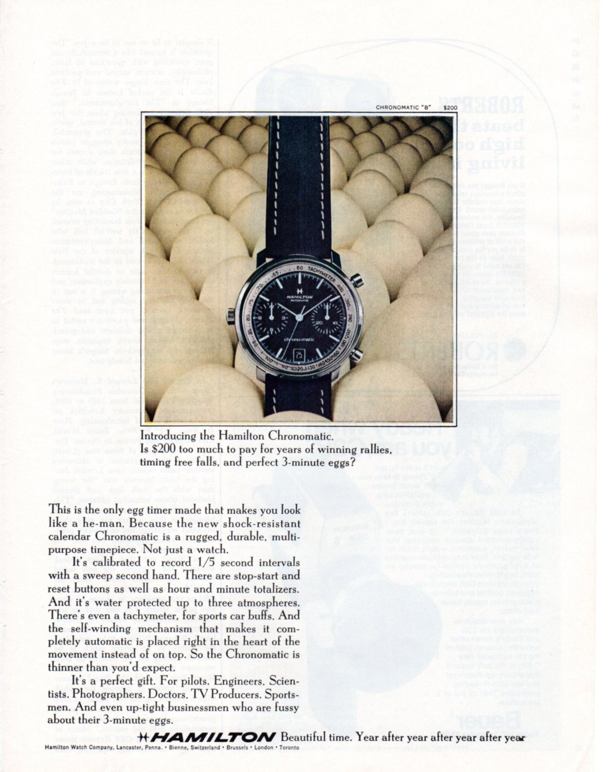 1969 Hamilton Chrono-Matic Caliber 11 Chronograph Ad