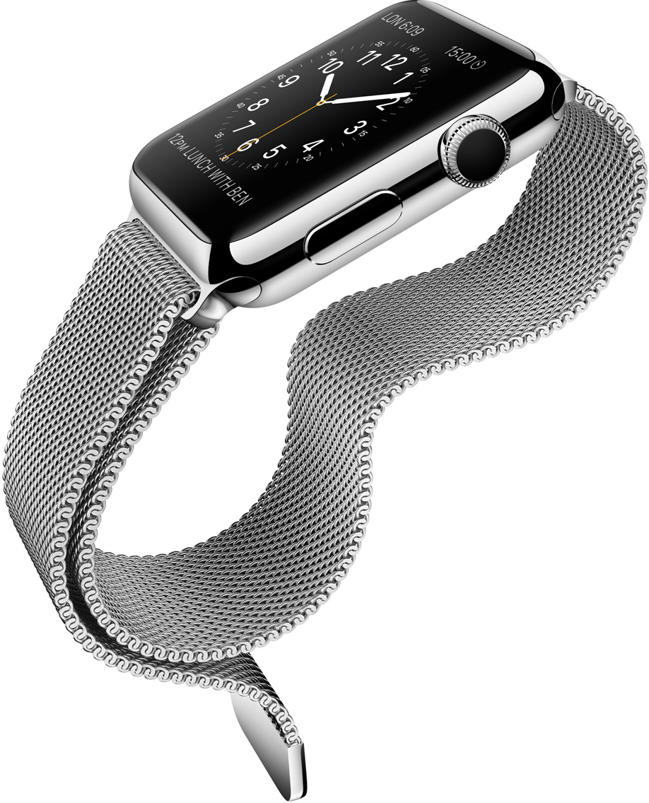 Apple Watch in Stainless Steel with Milanese Bracelet