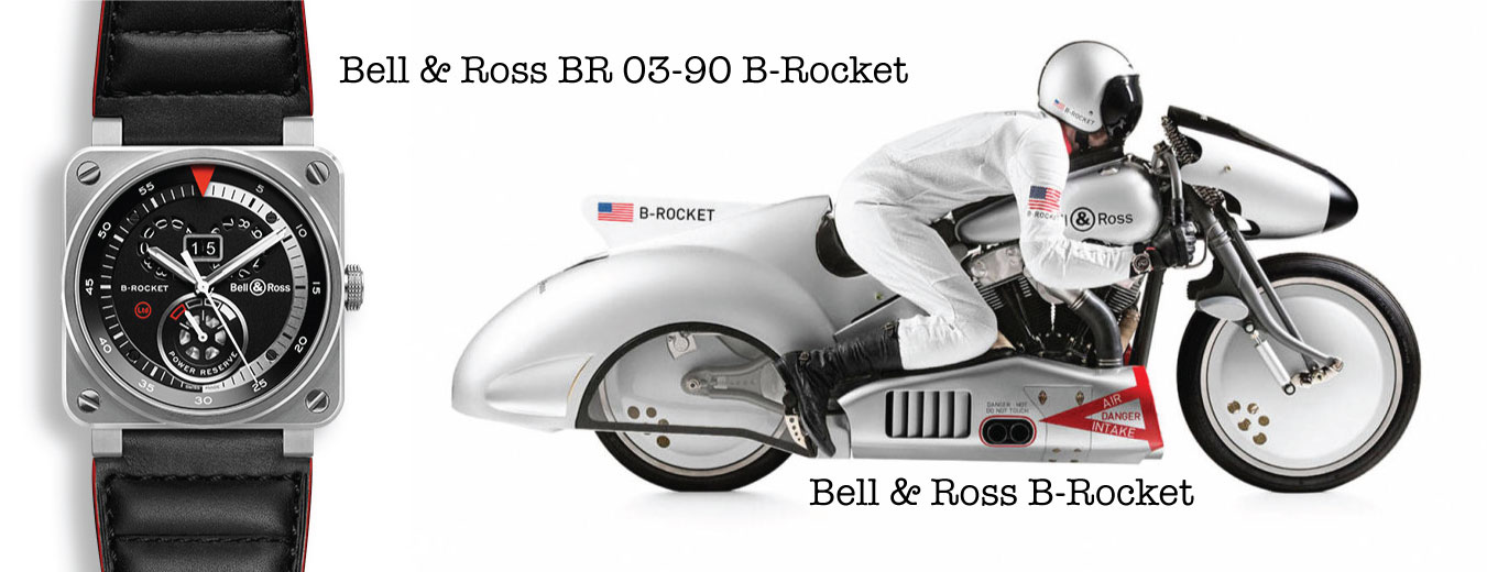 Bell & Ross BR 03-90 B-Rocket Watch and Motorcycle