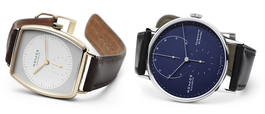 Nomos Lux & Nomos Lambda Gold Watch Lines Enhanced With Beautiful Colors And Smaller Cases Watch Releases 