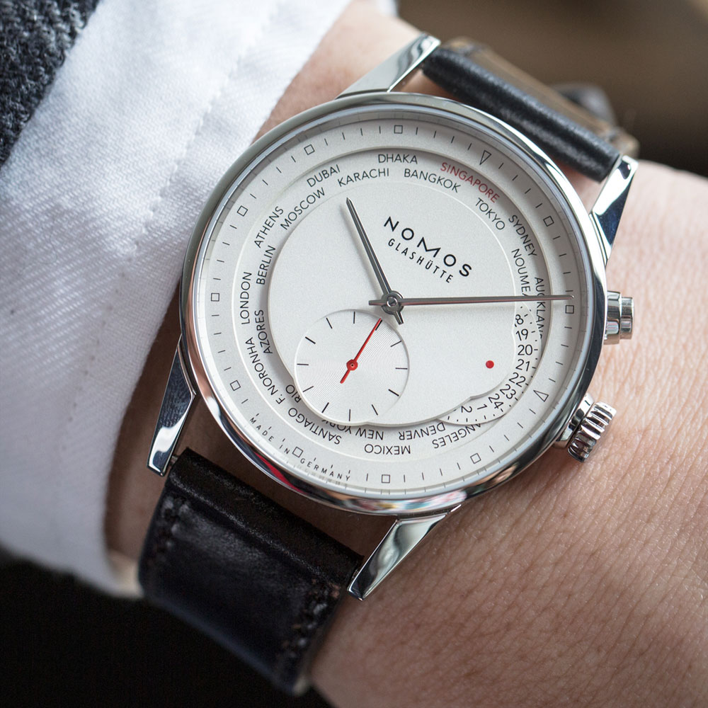 Nomos 'Red Dot' Limited Edition Zürich Weltzeit Watch For Singapore Watch Releases 