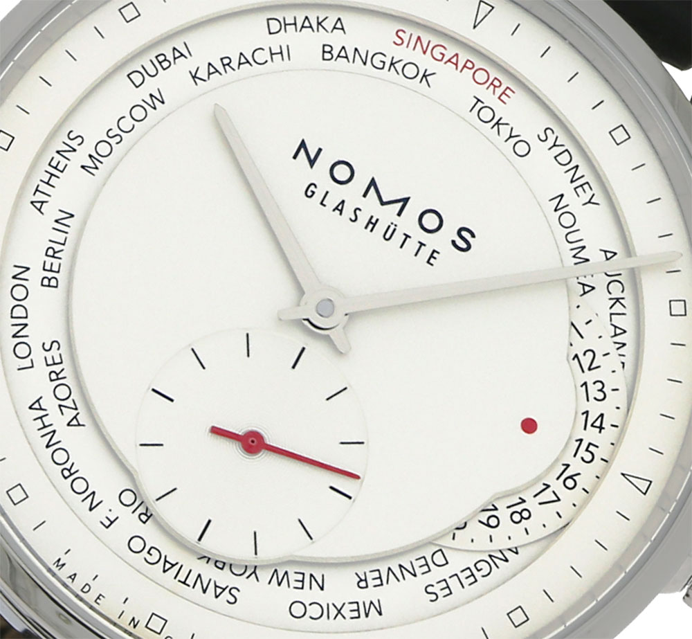 Nomos 'Red Dot' Limited Edition Zürich Weltzeit Watch For Singapore Watch Releases 