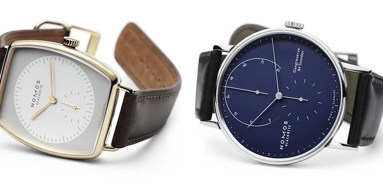 Nomos Lux & Nomos Lambda Gold Watch Lines Enhanced With Beautiful Colors And Smaller Cases Watch Releases